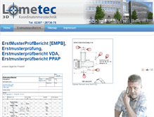 Tablet Screenshot of erstmusterpruefbericht.lometec.de